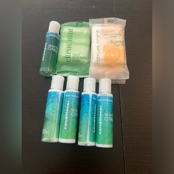 4/$25 Bath & Body Works white citrus Travel Set. Includes shampoo, cond & soap - Picture 2 of 2